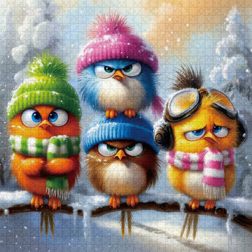 Puzzle di Amici Pennuti Invernali 1000 Pezzi